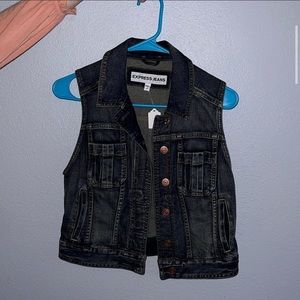Womens Sleeveless Jean Jacket